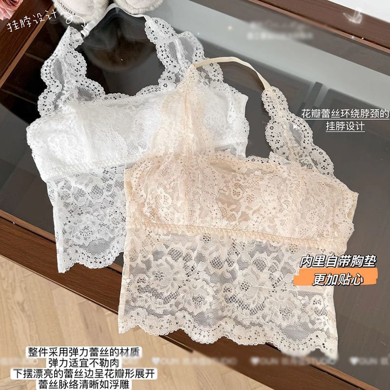 Cổ dây thiết kế ren cánh hoa cho thú cưng có đệm ngực