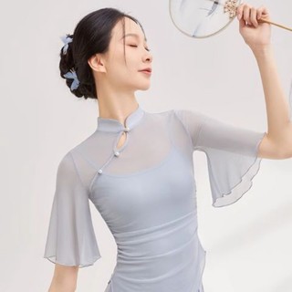 bộ quần áo khiêu vũ gạc cổ điển dành cho nữ, áo mới thanh lịch, quần áo tập biểu diễn cơ thể pho