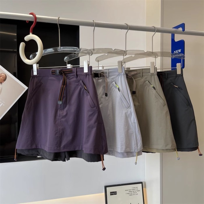 Thiết kế dây rút, nhẹ, chống thấm nước, nhanh khô Quần short chữ A, váy công sở, mùa hè nữ