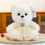 Đồ chơi gấu bông sang trọng cho trẻ em với mặt dây chuyền trái tim tình yêu và váy trang trí cho trẻ em