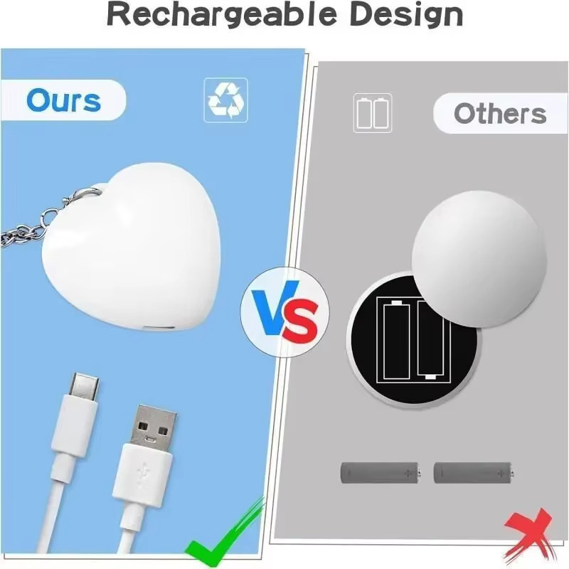 2 Chiếc Mới Dễ Thương Phát Sáng Móc Khóa USB Sạc Cảm Ứng LED Đèn Ngủ Túi Móc Khóa Túi Trang Trí Cô Gái Người Bạn Ngày Lễ Quà Tặng