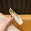Pháp Retro Flat Nữ Ngọc Trai Mary Jane Vuông Mũi Dẹt Da Mềm Ba Lê Bà Nội Giày