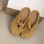 Đế Dày Birkenstock Baotou Nửa Dép Áo khoác ngoài nữ Nửa Dép Mùa Đông Buộc Dây Phụ Nữ Mang Tha