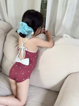 Đồ bơi trẻ em mùa hè phong cách mới nơ dễ thương và sành điệu cho bé gái Đồ bơi một mảnh có d