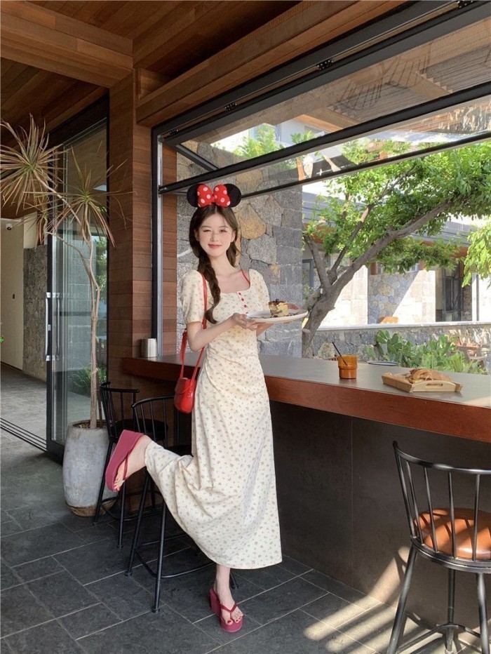 French Floral Dress For Women, Summer New Style, Sweet Temperament, High-end Sense, Slimming