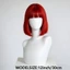 Red Ladies Bob Tóc Giả Air Bangs Carnival Vai Trò Chơi Nhiệt Độ Cao Sợi Hóa Học Tổng Hợp Mũ Đội Đầu