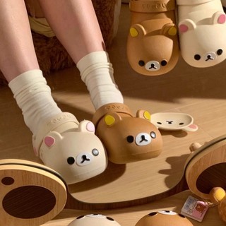 Girly Style Rilakkuma Cave Shoes Summer Student Outer Slippers Non-slip And Anti-odor Couple B