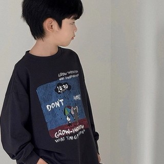 Áo thun dài tay mùa thu cho bé trai mới lớn cho trẻ em mùa thu đẹp trai mùa xuân và mùa thu áo phôn