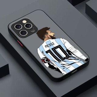 Bóng Đá Siêu Sao Messi 10 Bao Mờ Ốp Lưng Điện Thoại IPHONE APPLE 17 AIR 16 15 14 13 12 MINI 11 PRO MAX PLUS Ốp Lưng DIY Vỏ Điện Thoại Di Động