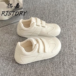 Giày Rejia Velcro trắng dành cho nữ, đế mềm thoáng khí, đế mỏng xấu xí, giày rèn luyện đạo đứ