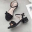 Giày Sandal Nữ Mùa Hè Phong Cách Mới Gót Vừa Dày Giày Nữ Một Khóa Đa Năng Giày Nữ Thời Trang