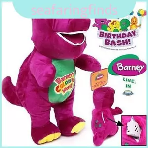 Đồ chơi sang trọng khủng long tím Barney thú vị có chức năng hát Ultrasoft