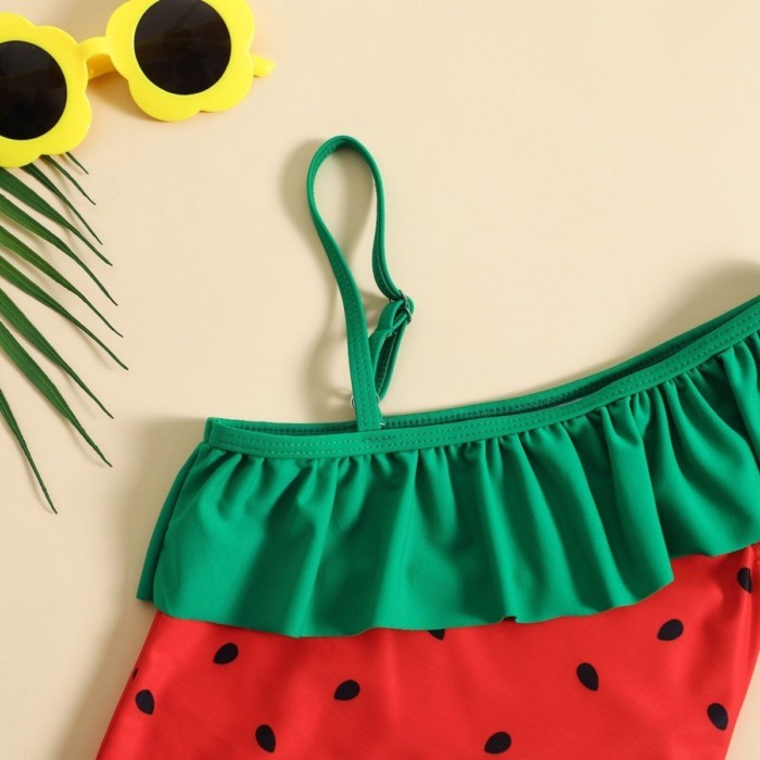 Áo tắm trẻ em bé gái công chúa bé gái bikini dễ thương áo tắm một mảnh màu đỏ