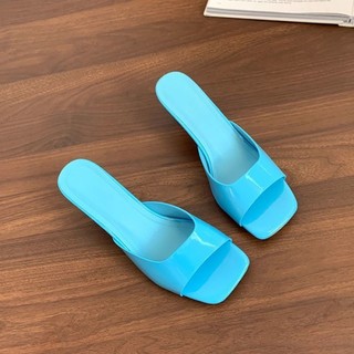 Giày sandal cao gót bên ngoài phong cách Hàn Quốc dành cho nữ mùa thu hè mới dép cao gót kiểu
