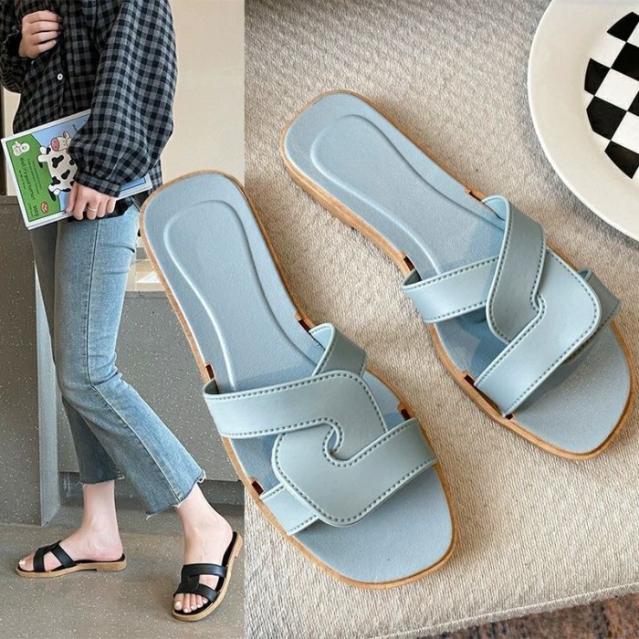 đôi dép xỏ ngón đế mềm mùa hè màu đen, trắng, xanh, nâu thời trang, giày nữ sỉ giá rẻ
