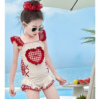 Bé gái, trẻ trung và nhỏ, áo tắm một mảnh có dây đeo không tay, váy mùa hè, đồ bơi ngọt ngào, kỳ ng