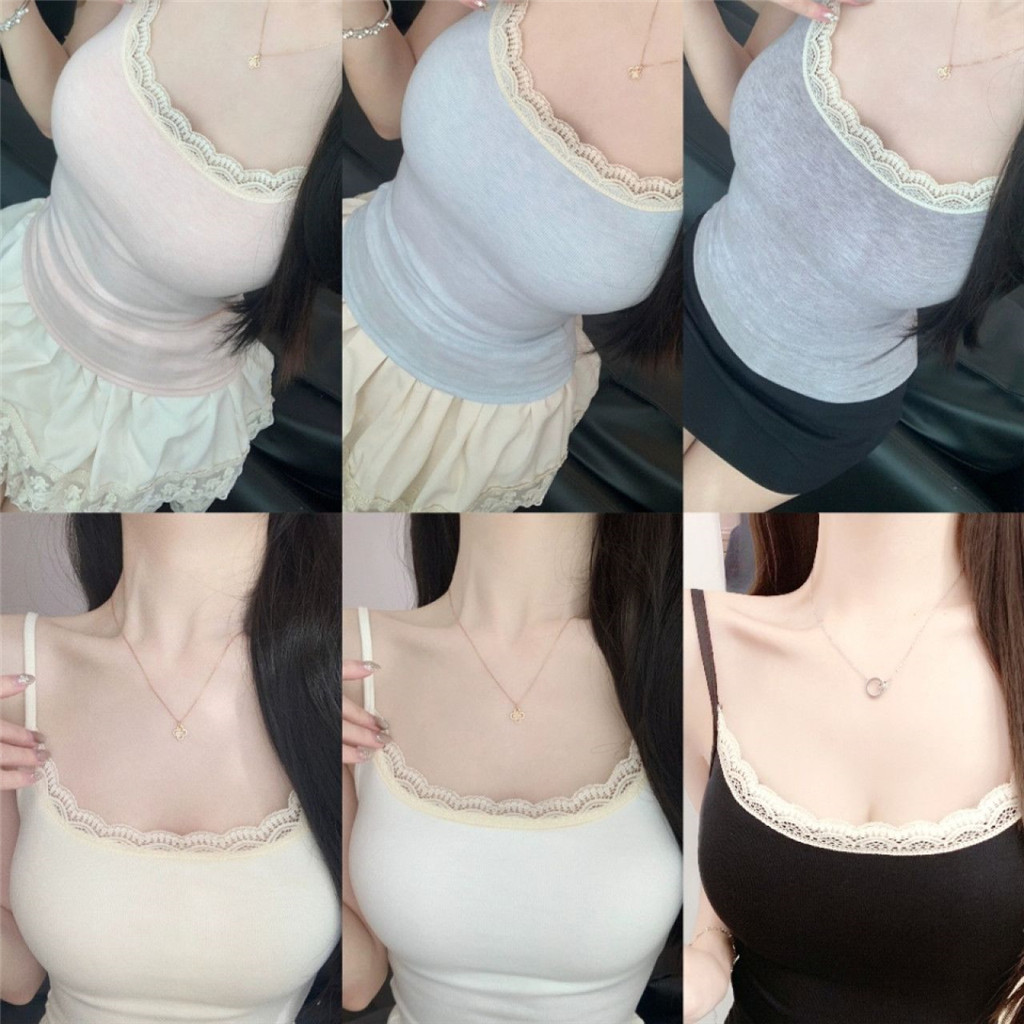 Camisole ren ngọt cay nữ, dáng slim-fit phù hợp mặc làm nội y hoặc ngoại y