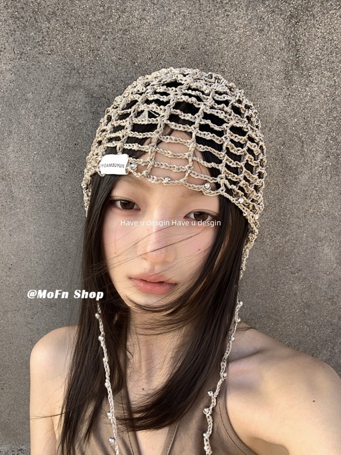 Rỗng Dệt Kim Mũ Nữ Mùa Xuân-Hè, Phong Cách Retro Thời Thượng