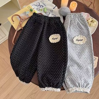 bé gái hoa quần bó sát xuân thu mới cho bé quần âu bé gái ren ngọt ngào quần dài