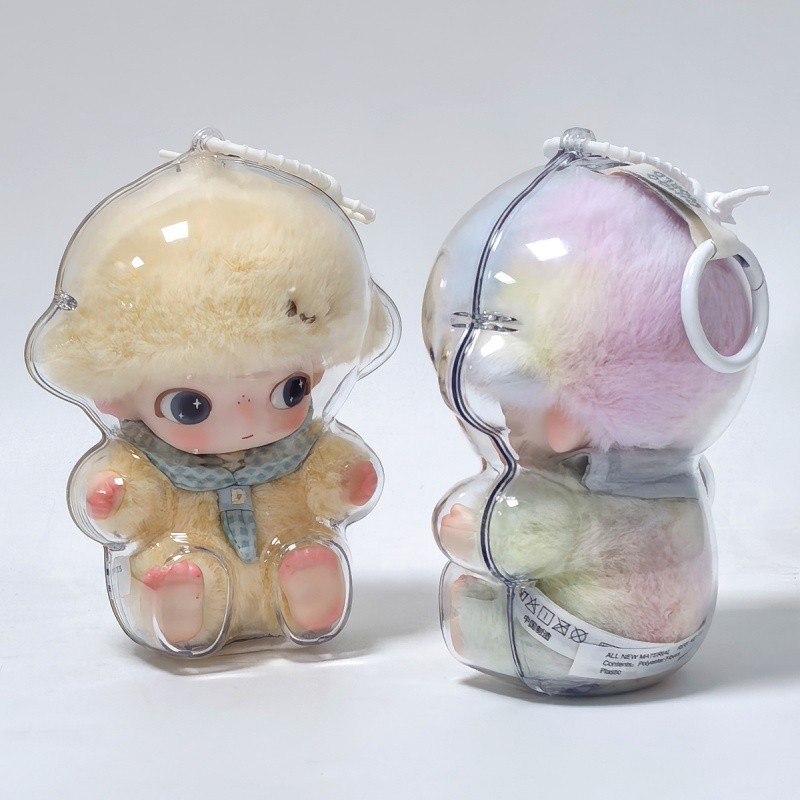 3 CHIẾC DIMOO Tạp Chí Cuộc Sống Mới Series Vỏ Bảo Vệ HD Trong Suốt Sang Trọng Búp Bê Chống Bụi Hộp Bảo Quản Acrylic Búp Bê Mặt Dây Chuyền Phụ Kiện