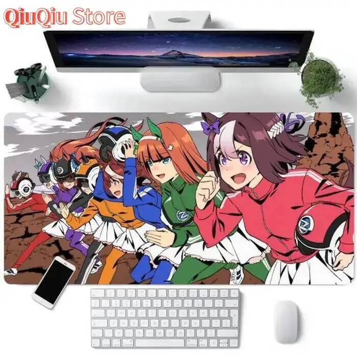 Uma Musume Pretty Derby Anime Mousepad Bàn Phím Lớn Thảm Bàn Chơi Game Miếng Lót Chuột LockEdge Thảm Chống Trơn Trượt