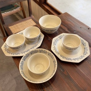 Pháp Phong Cách Retro Bộ Đồ Ăn Đĩa Đũa Kết Hợp Underglaze Bộ Màu Hộ Gia Đình Mới Sử Dụng Cao Cấp Ăn