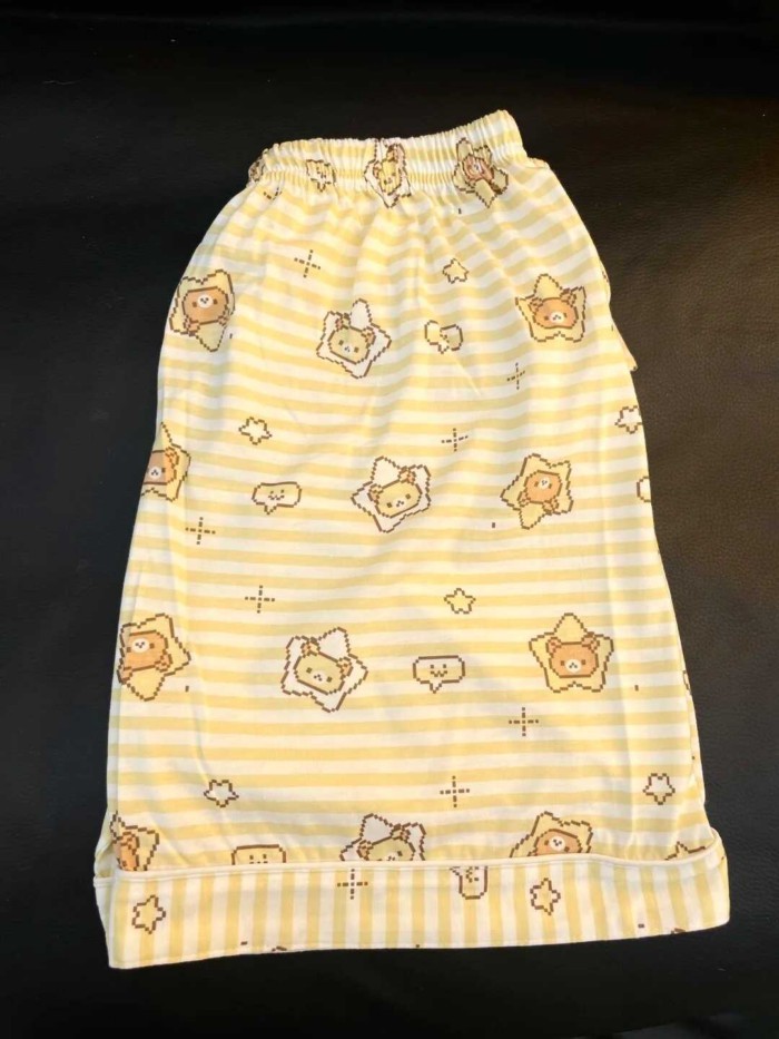 Striped Star Rilakkuma Pajamas For Women Summer New Short-sleeved Shorts Japanese Student Hom