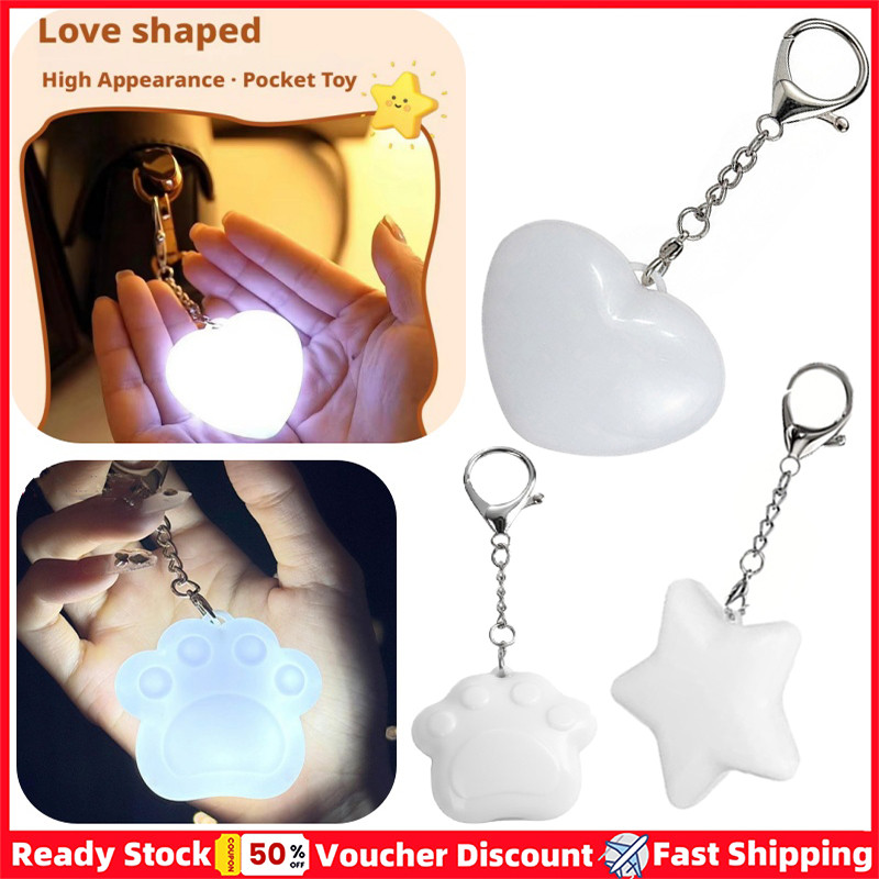 2 Chiếc Mới Dễ Thương Phát Sáng Móc Khóa USB Sạc Cảm Ứng LED Đèn Ngủ Túi Móc Khóa Túi Trang Trí Cô Gái Người Bạn Ngày Lễ Quà Tặng