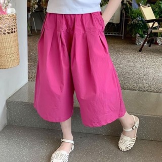 Quần crop bé gái, quần ống rộng, quần áo mùa hè, quần mỏng mùa hè sành điệu cho bé gái