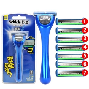 Schick Thoải Mái Bảo Vệ Máy Cạo Râu 3D Hướng Dẫn Sử Dụng Máy Cạo Râu Nam Mạnh 3 Lớp Lưỡi Bảo Vệ3