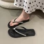 Flip-flops Beach Flip-flops Pearl Slippers Fashionable Summer New Outer Wear Soft-soled Flat