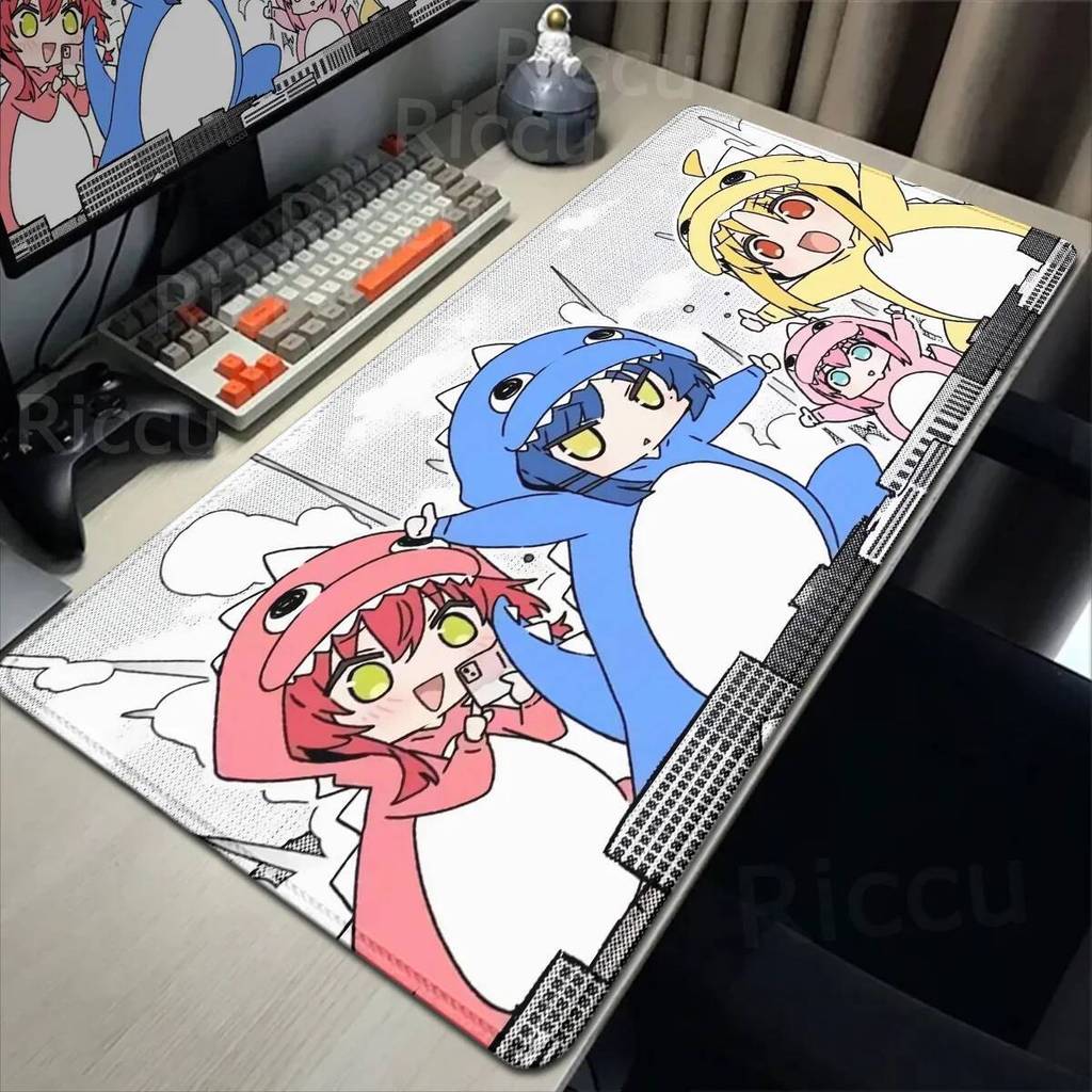 Anime HD In Chuột Miếng Lót Bocchi The Rock Lớn Chơi Game Mousepad Cao Su Máy Tính Chuột Thảm Game Thủ Khóa Cạnh Phụ Kiện Chống Trơn Trượt