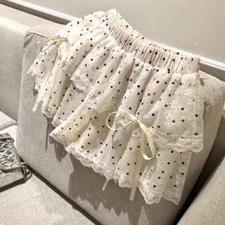 Váy bánh bèo dây ren chấm bi váy ngắn nữ tính ngọt ngào và tinh tế dành cho nữ