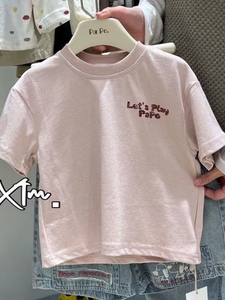 Áo thun ngắn tay in hình Mickey thời trang mùa hè cho bé trai và bé gái, giản dị và đa năng, áo cot