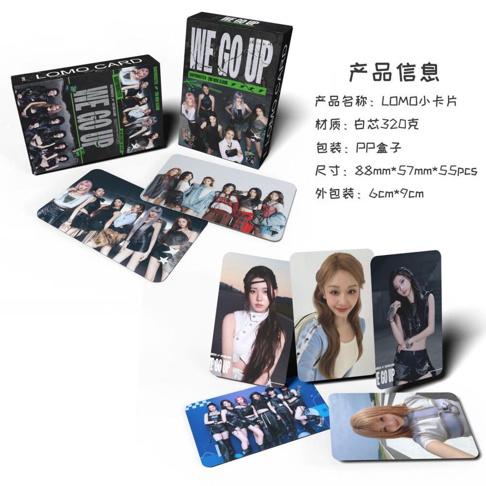LINXX 55 CÁI BABYMONSTER WE GO UP Album Lomo Cards Kpop Girl Group Fan Collection Cards Quà tặng ngày lễ Kpop Merch Đồ lưu niệm sưu tập dành cho người hâm mộ