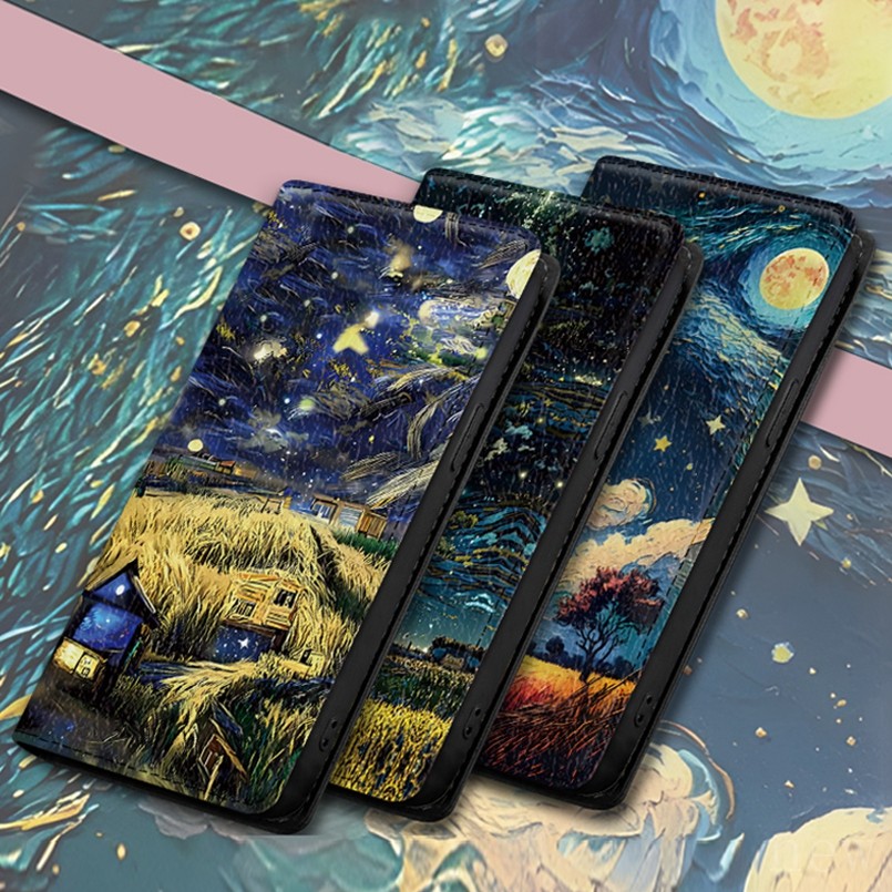 Ốp Điện Thoại Van Gogh Thích Hợp Cho OPPO Reno 11 Pro 12 13 14 F 15 Vỏ Bảo Vệ Tranh Sơn Dầu