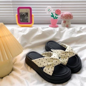 New Summer Style Polka Dot Soft-soled Comfortable Slippers For Women To Wear Thick-soled Casu