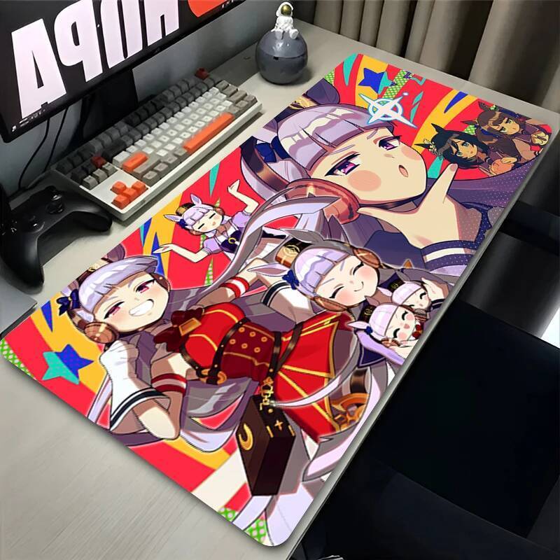 Miếng Lót Chuột Chơi Game Ummusume Vàng Tàu Chuột Thảm Laptop Văn Phòng Để Bàn Thảm PC Phụ Kiện Chơi Game Cao Su Cạnh Bàn Phím Pad