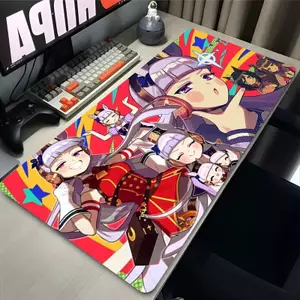 Miếng Lót Chuột Chơi Game Ummusume Vàng Tàu Chuột Thảm Laptop Văn Phòng Để Bàn Thảm PC Phụ Kiện Chơi Game Cao Su Cạnh Bàn Phím Pad