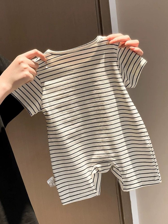 Quần áo trẻ em Quần short ngắn tay sọc siêu dễ thương đi chơi