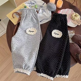 bé gái hoa quần bó sát xuân thu mới cho bé quần âu bé gái ren ngọt ngào quần dài