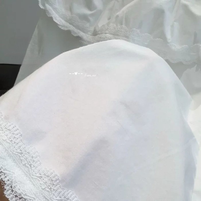 Quần ống rộng bé gái mới, thiết kế viền ren Hàn Quốc, quần dài ống đứng trắng đơn giản cho trẻ e