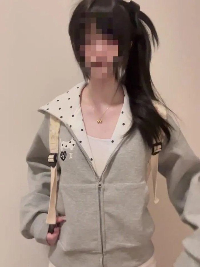 Áo nỉ có mũ trùm đầu in hình chú chó con đốm vui nhộn dành cho nữ áo khoác cardigan thông thư