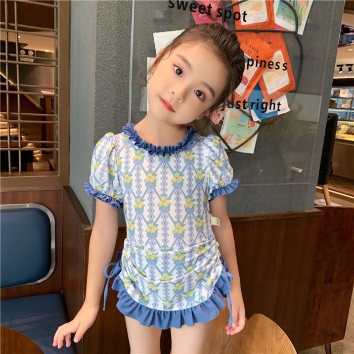 Đồ bơi một mảnh cho bé gái Hở lưng mỏng Công chúa hoa lưng đẹp Đồ bơi trẻ em