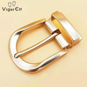 Waner Nam Và Nữ Thắt Lưng Khóa Đầu Đơn Đầu Hợp Kim Cao Cấp 3.5cm Hoa Hồng Vàng Pin Khóa Đầu Niche Thắt Lưng Phụ Kiện