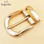 Waner Nam Và Nữ Thắt Lưng Khóa Đầu Đơn Đầu Hợp Kim Cao Cấp 3.5cm Hoa Hồng Vàng Pin Khóa Đầu Niche Thắt Lưng Phụ Kiện