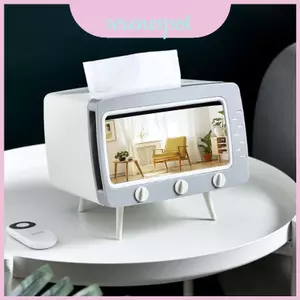 Hộp đựng khăn giấy bằng nhựa sành điệu Giá đỡ điện thoại di động cho ô tô gia dụng và phòng tắm