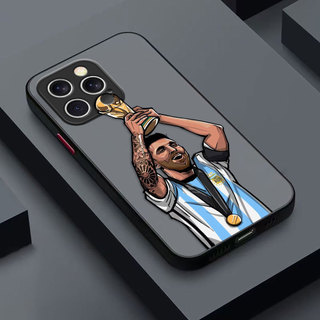 Bóng Đá Siêu Sao Messi 10 Bao Mờ Ốp Lưng Điện Thoại IPHONE APPLE 17 AIR 16 15 14 13 12 MINI 11 PRO MAX PLUS Ốp Lưng DIY Vỏ Điện Thoại Di Động