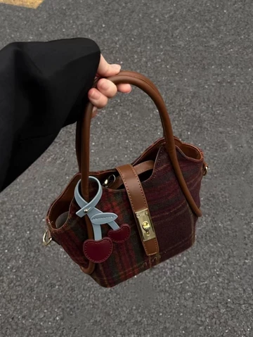 Women's Vintage PU Leather Bucket Bag