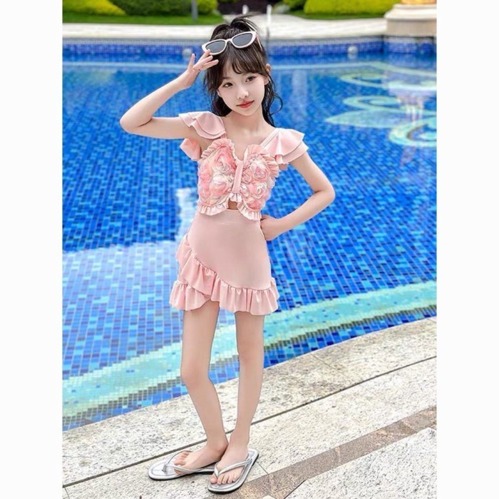 Áo tắm chia đôi bé gái mẫu giáo phong cách cổ tích siêu cổ tích chống nắng phong cách công ch